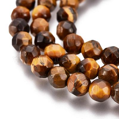 Tiger Eye Beads, Natural, 7-8mm Faceted Nugget