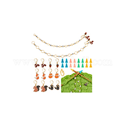 Наборы инструментов для вязания белки и лисы своими руками HJEW-NB00148-1