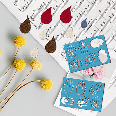 Акриловая серьга ручной работы шаблон DIY-WH0359-060-1