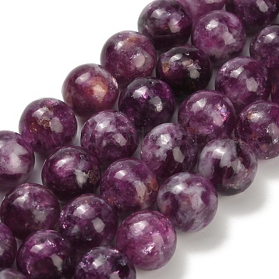 Натуральные лепидолитовые бусины G-L634-B01-10mm-1