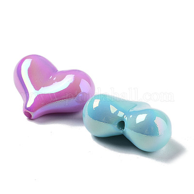 Непрозрачные акриловые бусины с УФ-покрытием OACR-Z013-43-1