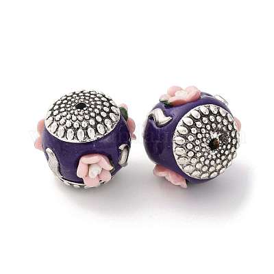 Круглые бусины из смолы ручной работы из Индонезии IPDL-P005-13AS-01-1