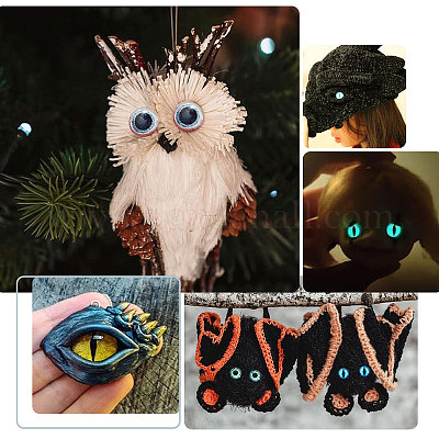 60 шт. 30 стиля светящихся стеклянных глаз-кабошонов GLAA-CA0001-56-1