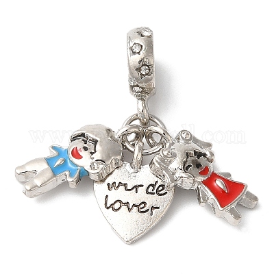 Подвеска из сплава с кристаллами и стразами в европейском стиле PALLOY-S189-21P-1