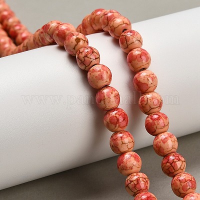 Синтетических нитей бирюзовые бусы TURQ-F019-03H-1