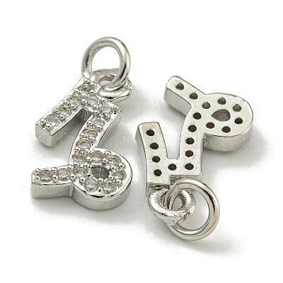 Стойки обшивки латунь микро проложить Циркон подвеску KK-K386-02L-P-1