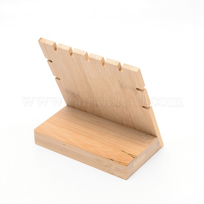 Бамбуковая витрина выставочной витрины ювелирных изделий для подвесного ожерелья ODIS-WH0011-06A-1