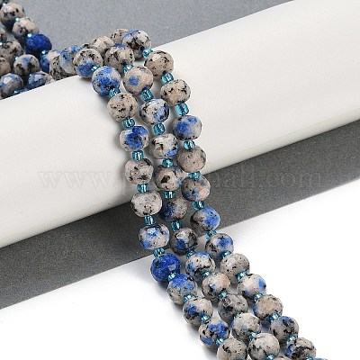 Нити бусин из натуральной кунжутной яшмы G-H057-A21-02-1