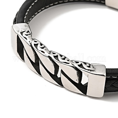 Браслет из нержавеющей стали 304 с цепочкой панцирного плетения и магнитной застежкой BJEW-C021-24P-1