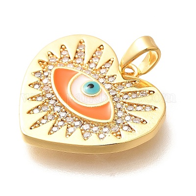 Латунные подвески с микропаве из прозрачного кубического циркония KK-R212-12G-03-1