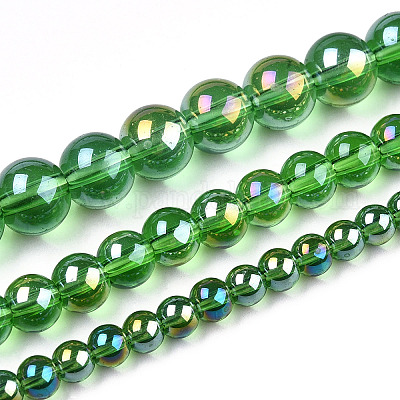 Гальванизируйте прозрачное стекло бисер нитей GLAA-T032-T8mm-AB07-1