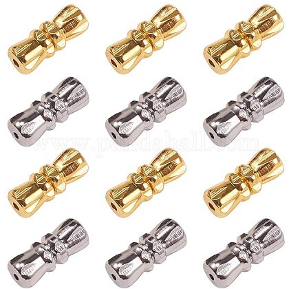 PandaHall 100 sets Barrel Screw Clasps Jewelry Connector Screw Twist Clasps Copper End Tip Barrel Clasps for Necklace Bracelet Jewelry Making KK-PH0035-65-1