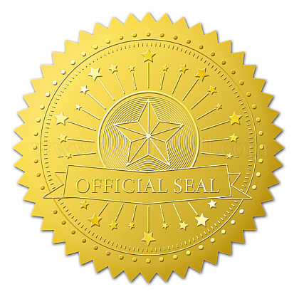 Shop BENECREAT 100pcs Official Seal Gold Foil Certificate Seals for ...