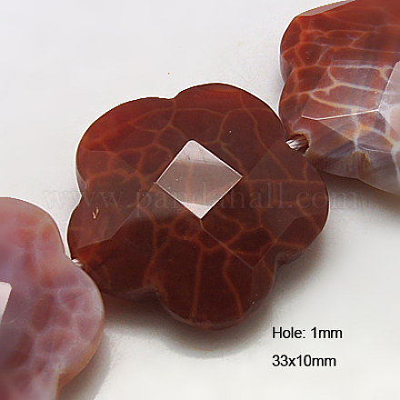 Natural Fire Crackle Agate Beads Strands G-G218-33x10mm-02-1