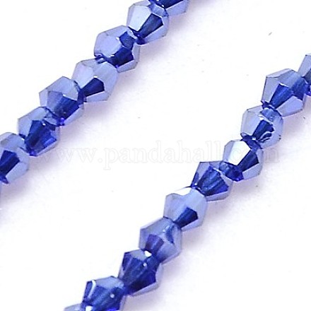 Chapelets de perles en verre électroplaqué EGLA-J026-2mm-F30-1