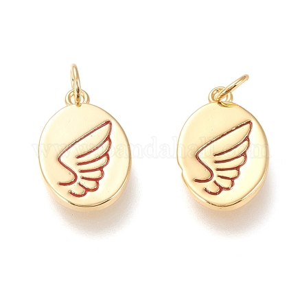 Real 18K Gold Plated Brass Charms KK-L006-032G-1