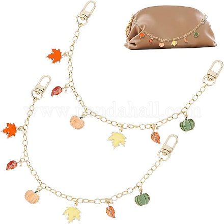 Ручки для сумок с эмалью из сплава осенних листьев и тыквы FIND-PH0009-21-1