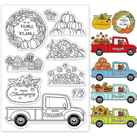 Benecreat Thanksgiving Day klare Briefmarken DIY-WH0167-56-980-1