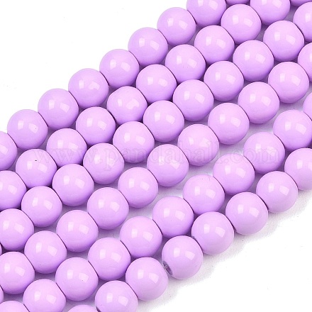 Окрашенные стеклянные бусины &nbsp;DGLA-S071-8mm-B38-1