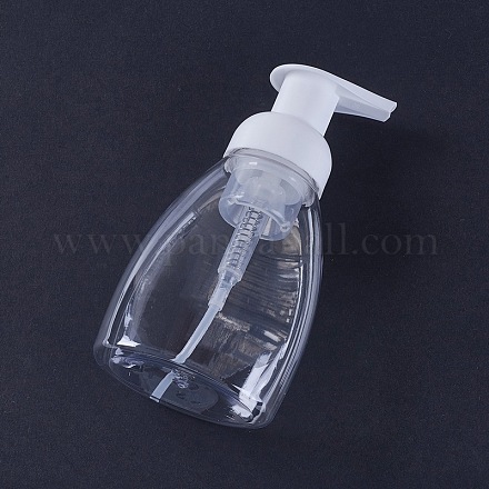 発泡ポンプ石鹸ボトル  詰め替え可能なボトル  透明  15.4x8.05x5.3cm  容量：約250ミリリットル MRMJ-WH0009-05-250ml-1