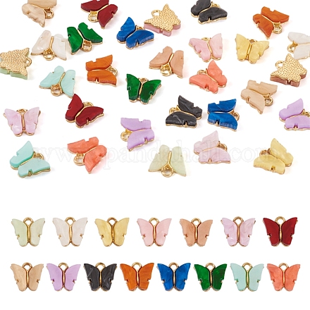Pandahall 30 piezas 15 colores encantos acrílicos MACR-TA0001-33-1