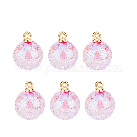 Resin Floral Magic Pendants CRES-WH0006-02F-1