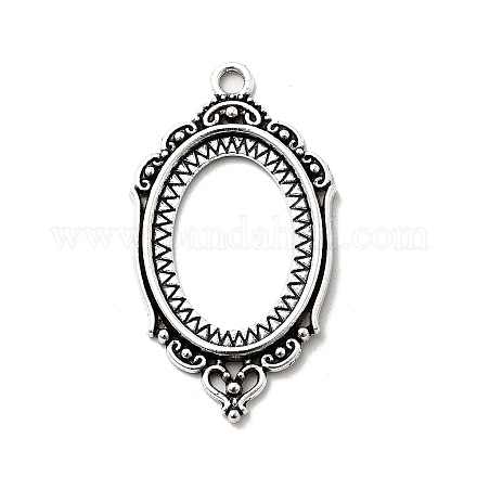 Старинные тибетские стиль сплава подвеска кабошон ободок открыть сеттинги задних TIBEP-O006-35AS-1