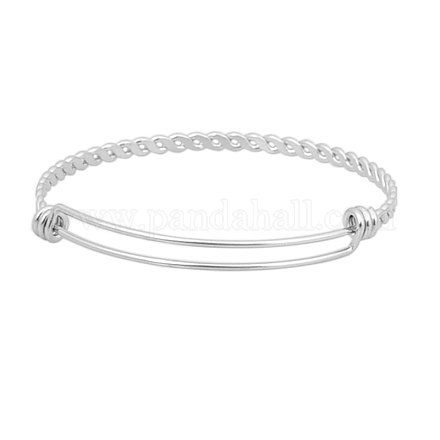 Bracelet extensible réglable en 304 acier inoxydable fabrication de bracelet X-STAS-I066-01B-1