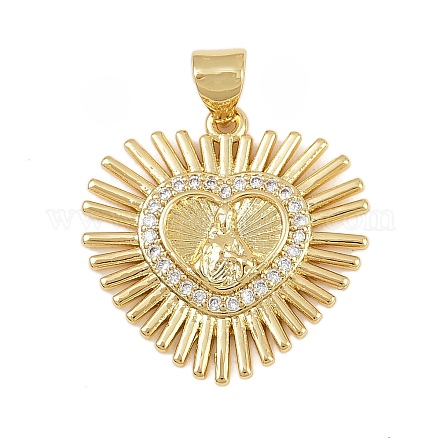Латунные микро проложить кубического циркония подвески KK-P323-11F-G02-1