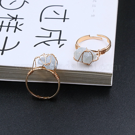 Кольца-манжеты из сплава Nuggets с натуральной проволокой FS-WGA7830-12-1