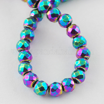 Chapelets de perles en hématite synthétique sans magnétiques X-G-Q890-2mm-6-1