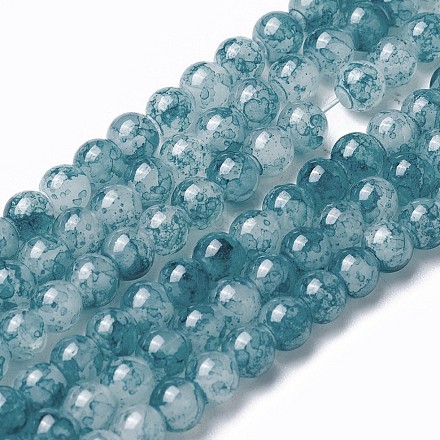 Chapelets de perles en verre peint par pulvérisation X-GLAA-A038-A-70-1