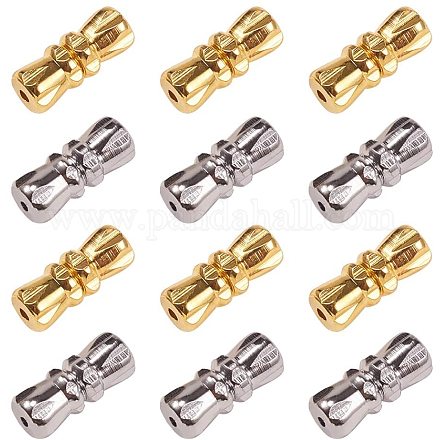 PandaHall 100 sets Barrel Screw Clasps Jewelry Connector Screw Twist Clasps Copper End Tip Barrel Clasps for Necklace Bracelet Jewelry Making KK-PH0035-65-1