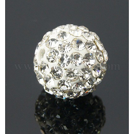 Polymer Clay Rhinestone Beads RB-H284-8MM-001-A-1