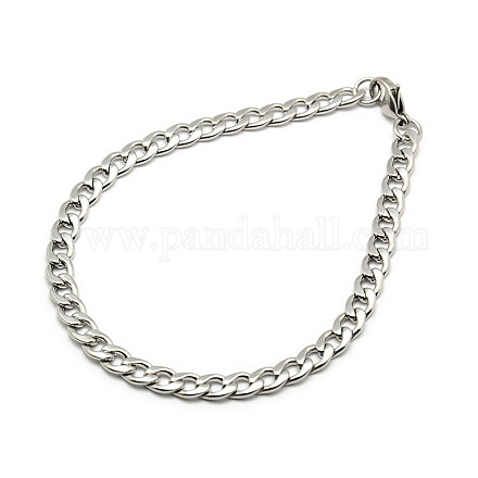 304 Stainless Steel Curb Chain/Twisted Chain Bracelet Making STAS-A028-B122P-1