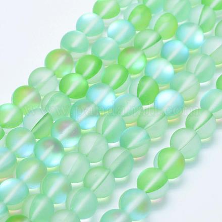 Chapelets de perles en pierre de lune synthétique GLAA-K021-06-12mm-1
