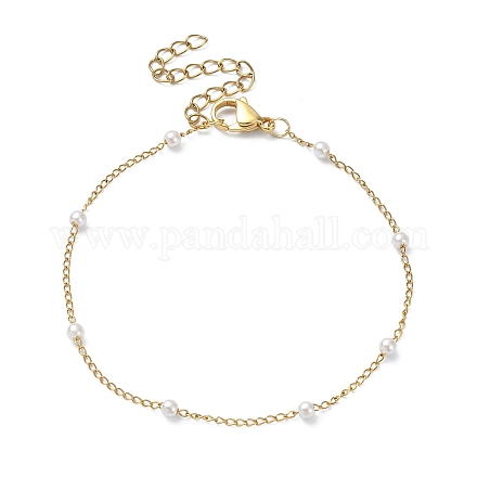 Bracelet chaîne en perles de verre BJEW-JB09432-1