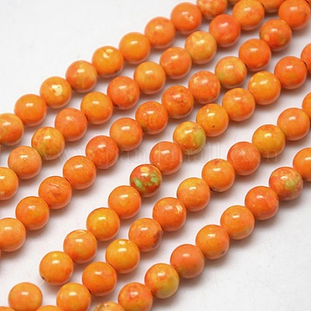 Synthetic Fossil Beads Strands G-L028-4mm-10-1