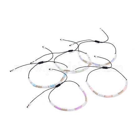 Bracelets de perles de tresse de fil de nylon BJEW-JB04350-M-1