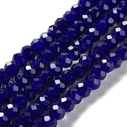 Запекание расписных стеклянных бусин с имитацией нефрита DGLA-A034-J8MM-A33-1