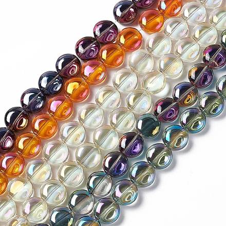 Chapelets de perles en verre électroplaqué EGLA-L033-FR-1