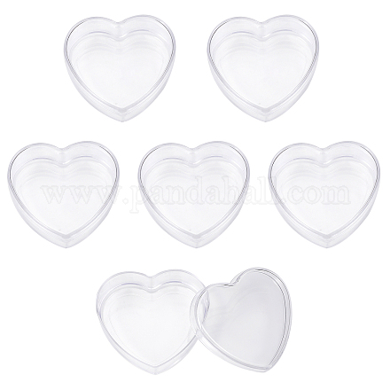 Cajas de regalo de almacenamiento de acrílico con forma de corazón CON-WH0095-47-1