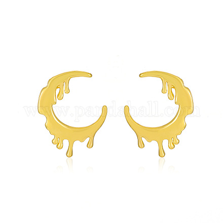 Серьги-гвоздики из латуни в форме луны FS-WG1C7D0-07-1