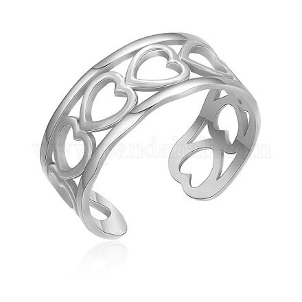 Titanium Steel Open Cuff Rings YU6728-1-1
