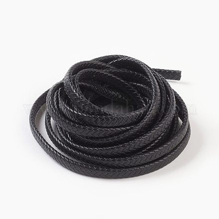 Плетеный кожаный шнур WL-F009-C01-10x5mm-1