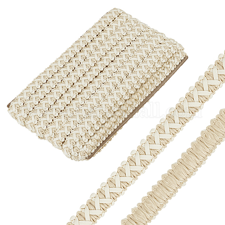 15 ярд плетеной кружевной ленты из искусственной кожи WL-WH0003-02F-1