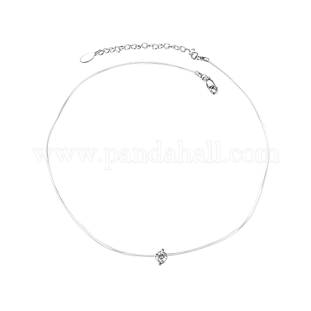 Ожерелья с подвесками из стерлингового серебра с родиевым покрытием и фианитами PP2754-2-1