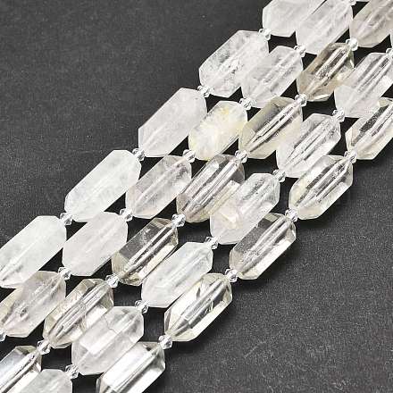 Granos de cristal de cuarzo natural hebras G-F715-061-1