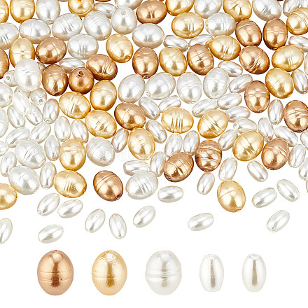 180 шт. 5 вида стеклянных бусин с имитацией жемчуга GLAA-AR0001-64-1