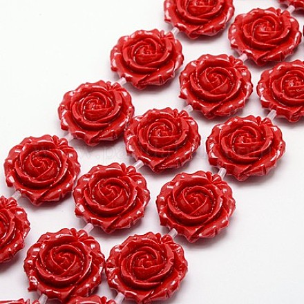 Synthetic Coral Beads Strands CORA-G108-25mm-01-1